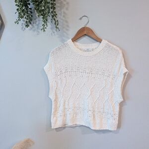 Closed White Knit Sleeveless Top Sz M